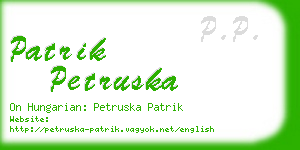 patrik petruska business card